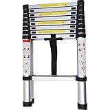 Corvids 2.0m (6.5 ft) Portable & Compact Aluminium Telescopic Ladder ...