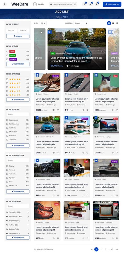 WeeCare - Online classified platform | Freelancer