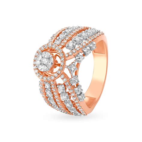 Bewitching Diamond Cocktail Large Finger Ring