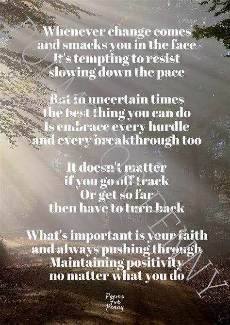 A Poem About Life, Changes, Strength, Growth, & Faith. Available for ...