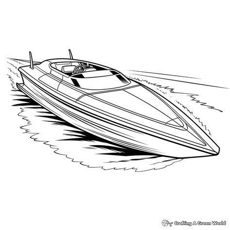 Speed Boat Coloring Pages - Free & Printable!