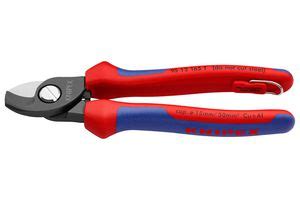 95 12 165 T KNIPEX, Cable Cutter, 15mm Capacity, Dual-Component Grips ...
