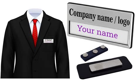 KlowAge 6 Pieces Custom Engraved 2 Line Flexible Magnetic Name Tag ...