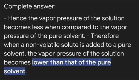 When a nonvolatile solute is added to a pure solvent, the vapor ...