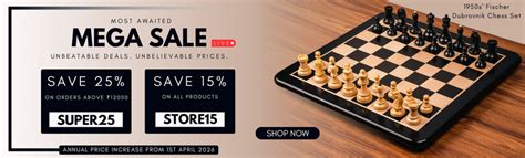 Buy Chess Pieces Sets & Boards at Royal Chess Mall India