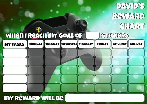 Buy Teens Boys Girls Gaming Behaviour Reward chart, 90 stickers and Pen ...