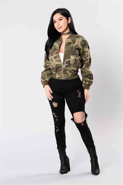 Camouflage In The City Jacket - Camo | Cute camo outfits, Camo outfits, Bomber jacket women