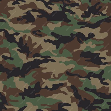 Premium Vector | Realistic woodland army camouflage design