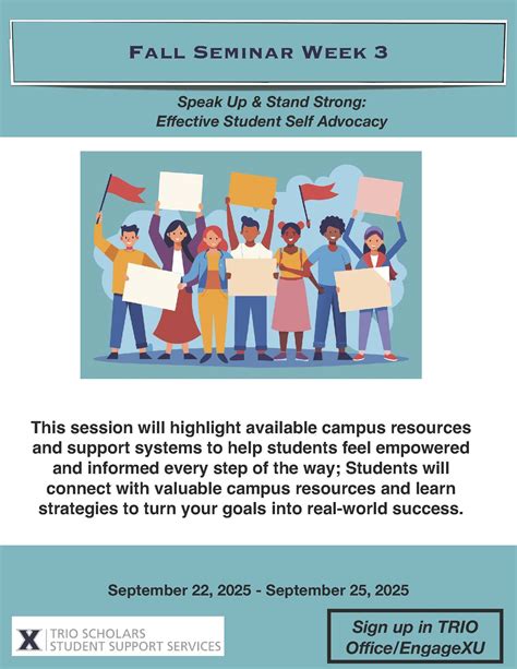 Event: Fall Seminar Week 3: "Speak Up & Stand Strong: Effective Student ...