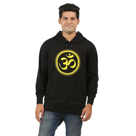 Stylish- OM -Printed Hooded Sweatshirt