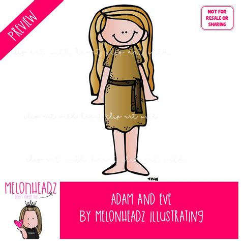 Buy Adam and Eve Clip Art, Bible Clip Art COLORED Version Online in ...