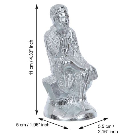 Silver Sai Baba Metal Figurine – eCraftIndia