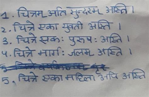 Please some one write few lines on given pictures in Sanskrit Help box ...