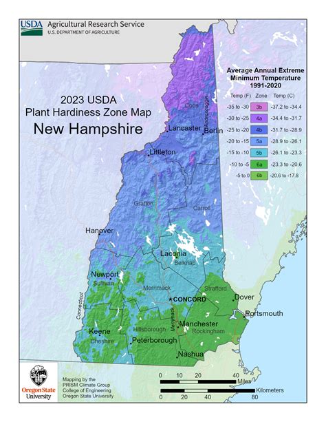 New Hampshire Planting Zones: Map of NH Growing Zones