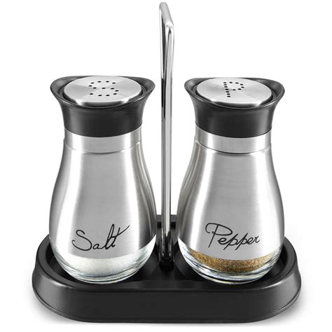 Snapklik.com : Juvale Stainless Steel Salt And Pepper Shakers Set