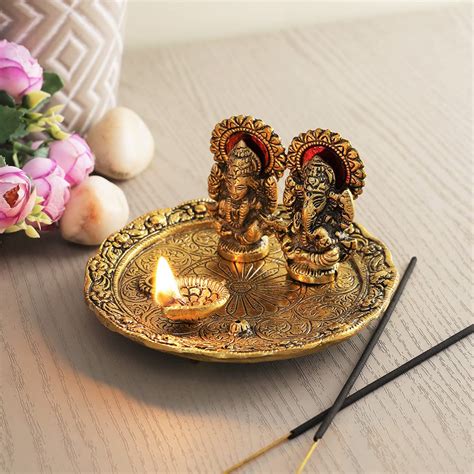 Buy CraftVatika Rakhi with Pooja thali Gift Combo for Brother Bhaiya ...