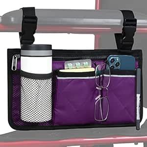 Wheelchair Side Organizer Storage Bags Armrest Pouch Bag for Rollators ...