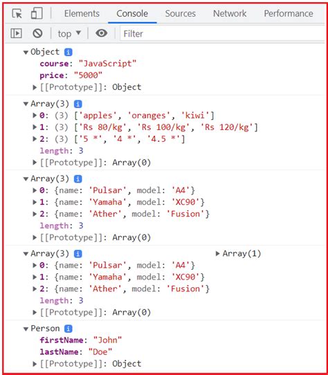 Image result for JavaScript Console.table