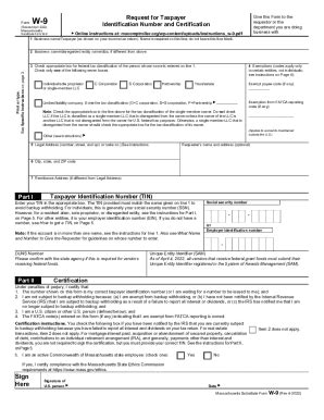 2022-2026 Form MA Substitute W-9 - Fill Out, Sign & Share Online ...