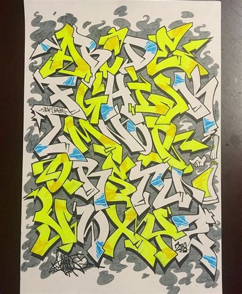Graffiti letters wildstyle alphabet - archigolf