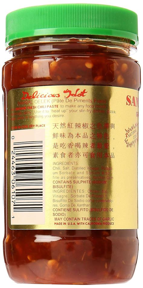 NineChef Bundle - Huy Fong Sambal Oelek Ground Fresh Chili Paste 8oz ...