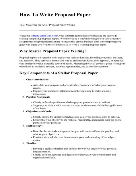 Image result for Paper Proposal Example