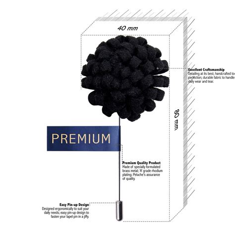 Buy A Glorious Crescendo Black Brooch Online |Buy Lapel Pin Online ...