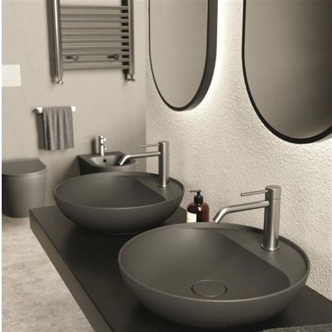 Lavabo, vasque à poser FORM Ø45cm Blanc brillant Sans Bonde Sans Siphon ...