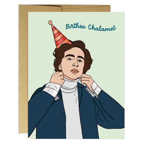 Timothée Chalamet Birthday Card | Party Mountain Paper - Outer Layer