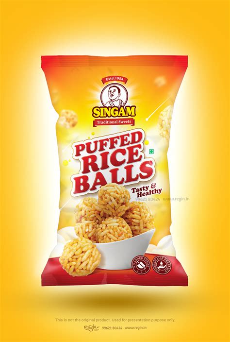 Puffed Rice Balls Packaging Design | Regin.in