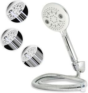 RUHE Symbol ABS Multi-Flow Chrome Hand Shower with 1 Mtr. 304-SS ...