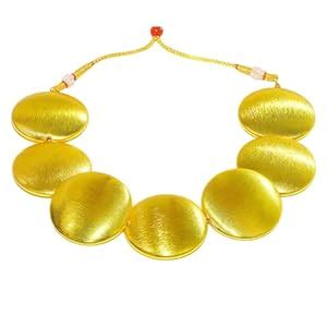 Buy Chic Laddies 18K Gold Plated Brass-Based Bold Disc Collar Necklace ...