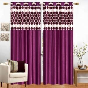 Go Gabana 213 cm (7 ft) Polyester Semi Transparent Door Curtain (Pack ...