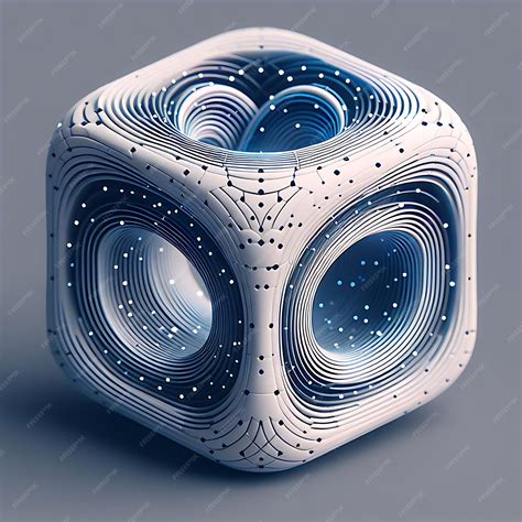 Premium Photo | A 3d cube with holes