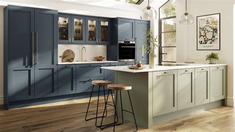 Image result for Howdens Blue Kitchen Units