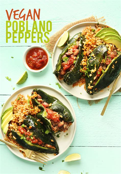 Vegan Stuffed Poblano Peppers | Minimalist Baker Recipes