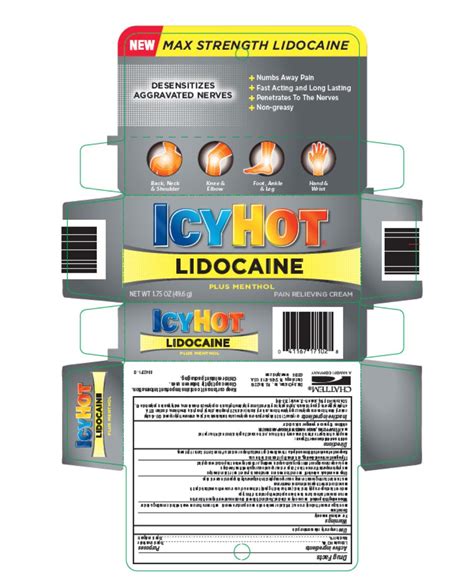 ICY HOT WITH LIDOCAINE PAIN RELIEVING- lidocaine hcl and menthol cream