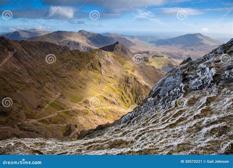Views from Snowdon stock image. Image of hoar, frost - 30573221