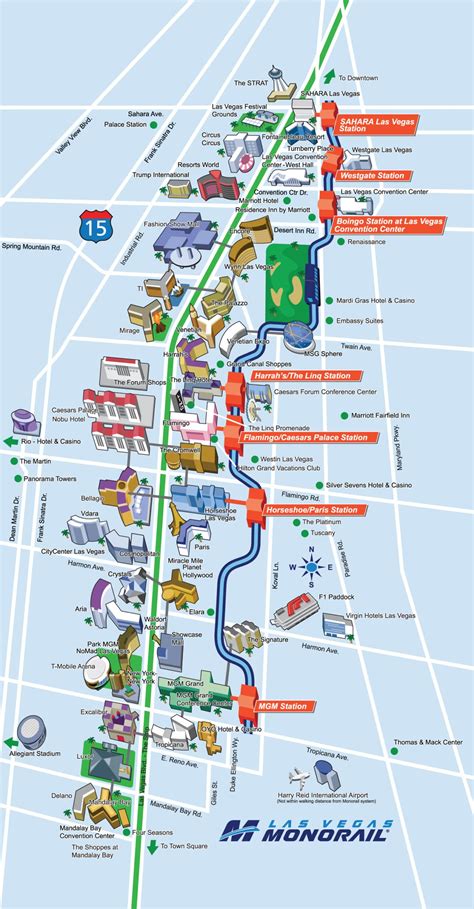 Las Vegas Strip Map Printable - Las Vegas Strip Map 2019 Within ...