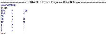 Program to Count Total Number of Notes in Given Amount | Python Program ...
