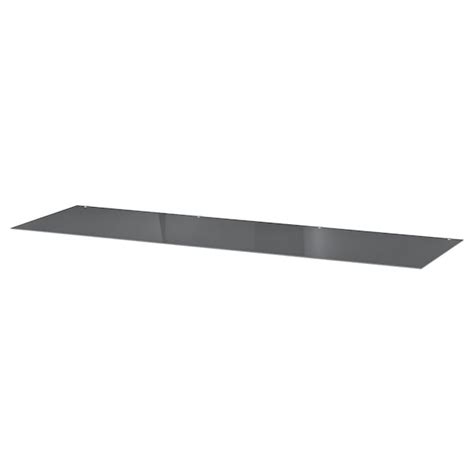 MALM Glass top, transparent grey transparent grey, 160x48 cm - IKEA