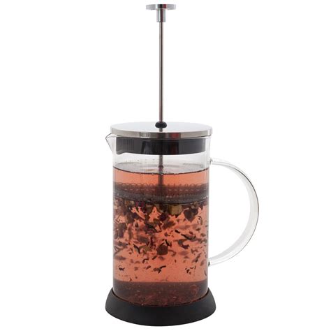Teabloom French Tea Press 34 oz., All Glass Body Tea and Coffee Press ...