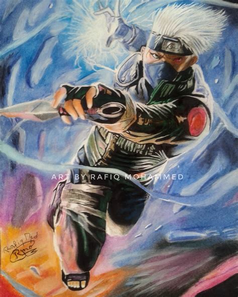 Old Kakashi traditional drawing, (the original is a digital piece) Ctto ...