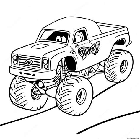 Monster Jam Truck Racing Coloring Page (14236-11502)