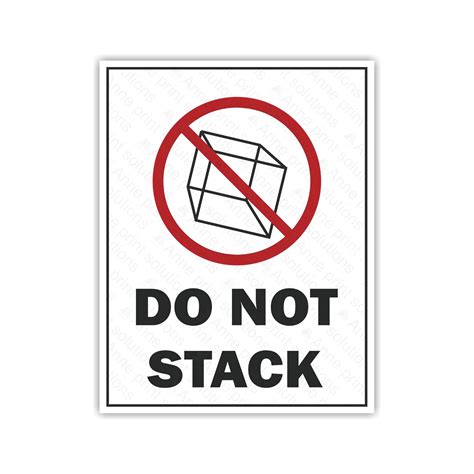 Buy Anne Print Solutions® Do Not Stack Sticker Self Adhesive Vinyl for ...
