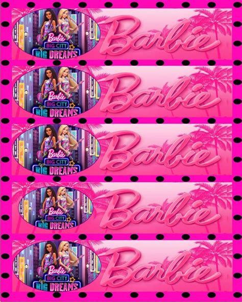 Barbie * Barbie Water Bottle Labels * Birthday Girl * Girl Birthday ...