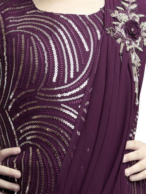 Wine Coloured Russian Palazzos Set For Girls Gharara / Sharara Set ...