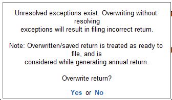 Overwrite Return Form in TallyPrime (VAT)