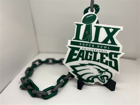 Eagles Super Bowl XIV Necklace by ajburum - MakerWorld