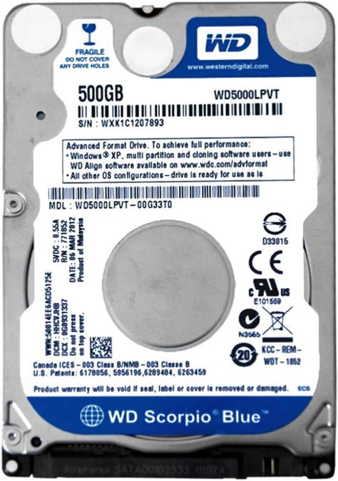 Amazon.in: Buy Western Digital Blue WD5000LPVT 500GB Internal Hard ...